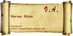 Veres Atos névjegykártya